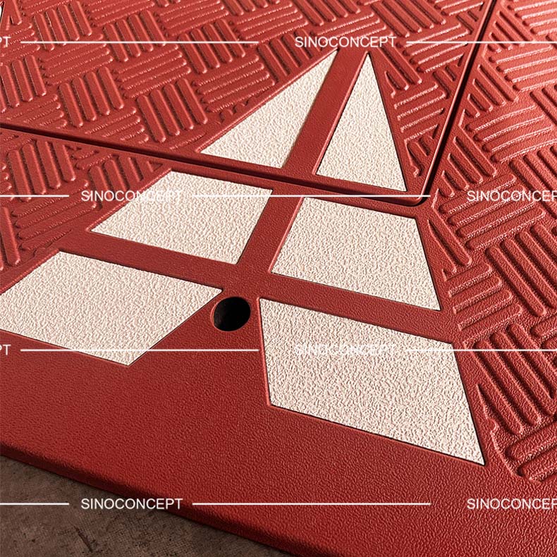 coussin berlinois composite plastique caoutchouc rouge europe surface