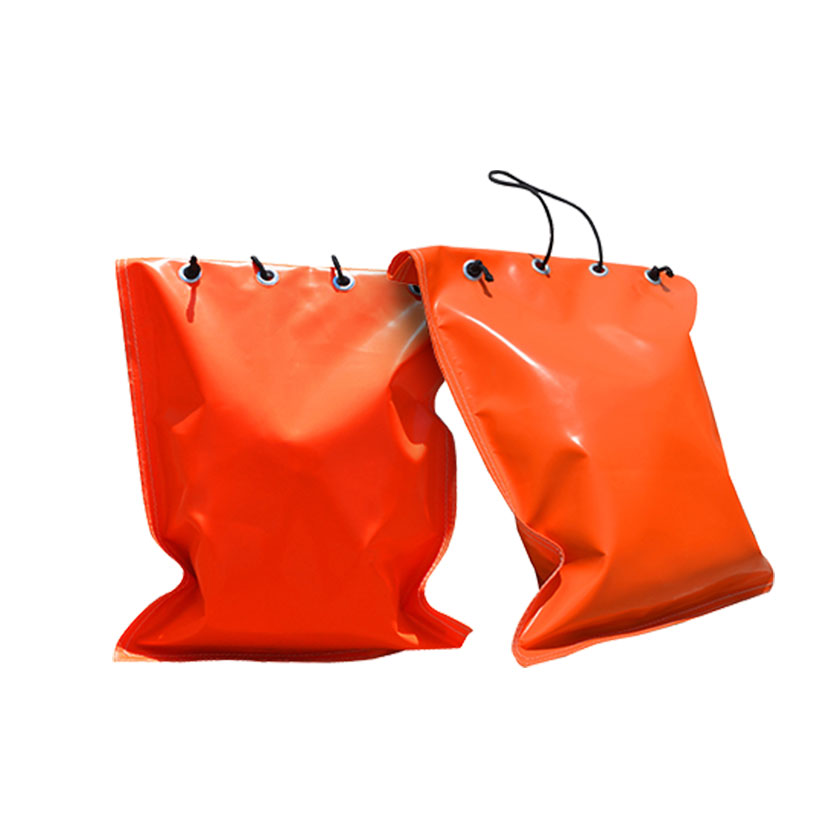 Sac de lestage en PVC orange à remplir de sable