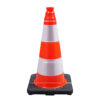 Cône de signalisation lesté de 50 cm pour signalement de travaux