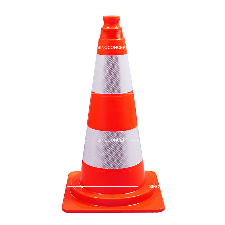 Plot de chantier orange de 50 cm pour travaux ou balisage