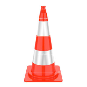 Cône de chantier lourd de 75 cm pour signaler des travaux sur autoroutes