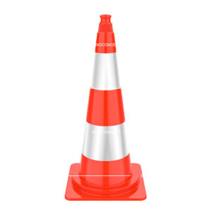 Cône de Lübeck réfléchissant de 75 cm pour route ou balisage de chantier