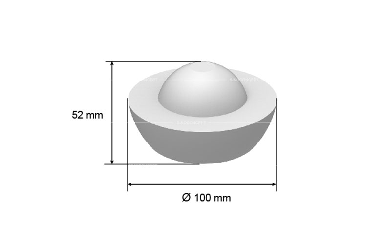 Dimensions plot routier en verre.