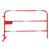 Barrière de sécurité pour chantier rouge et blanche