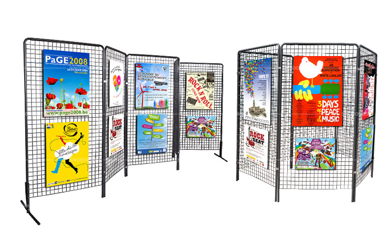 Grille d'exposition, Grille Caddie, Grille d'exposition pliable Sino