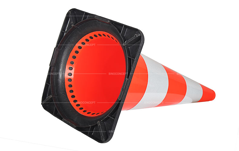 Plot de signalisation lesté orange de 75 cm